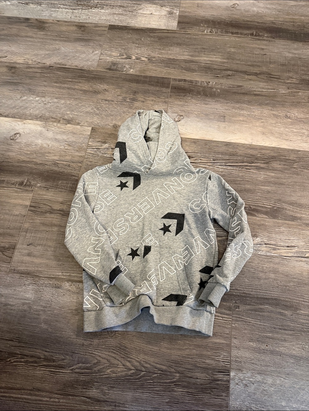 Converse Gray Crewneck Sweatshirt with Logo Print